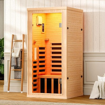 Sauna na podczerwień do domu z minimalistycznym designem