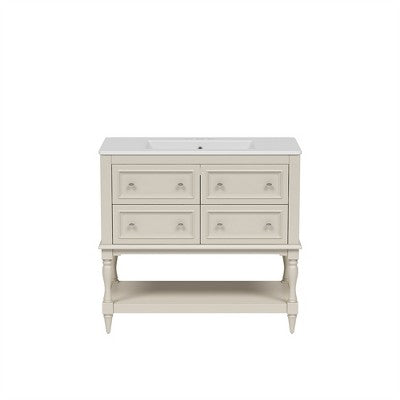 Szafka pod umywalkę z czterema szufladami i blatem