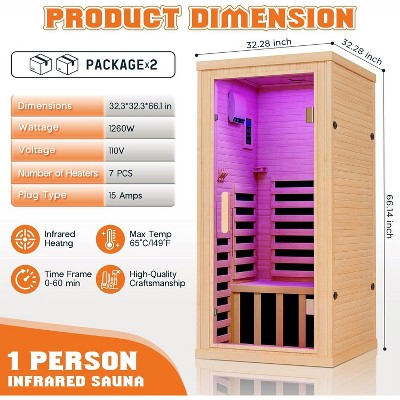 Sauna na podczerwień do domu z minimalistycznym designem