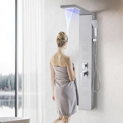 Kolumna prysznicowa 135 cm z deszczownicą i podświetleniem