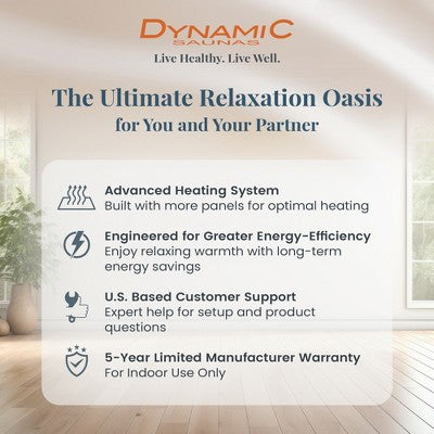 Kompaktowa sauna domowa na podczerwień dla jednej osoby