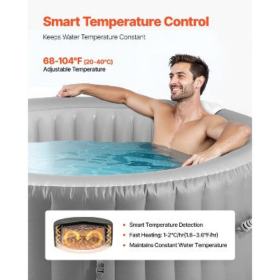 Duże okrągłe jacuzzi dmuchane dla 6-8 osób